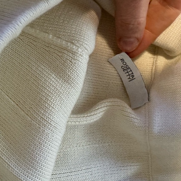 ROSETTA GETTY Slash Panel Skirt Finge in Cream Size Medium $1650 NWT - Picture 5 of 6